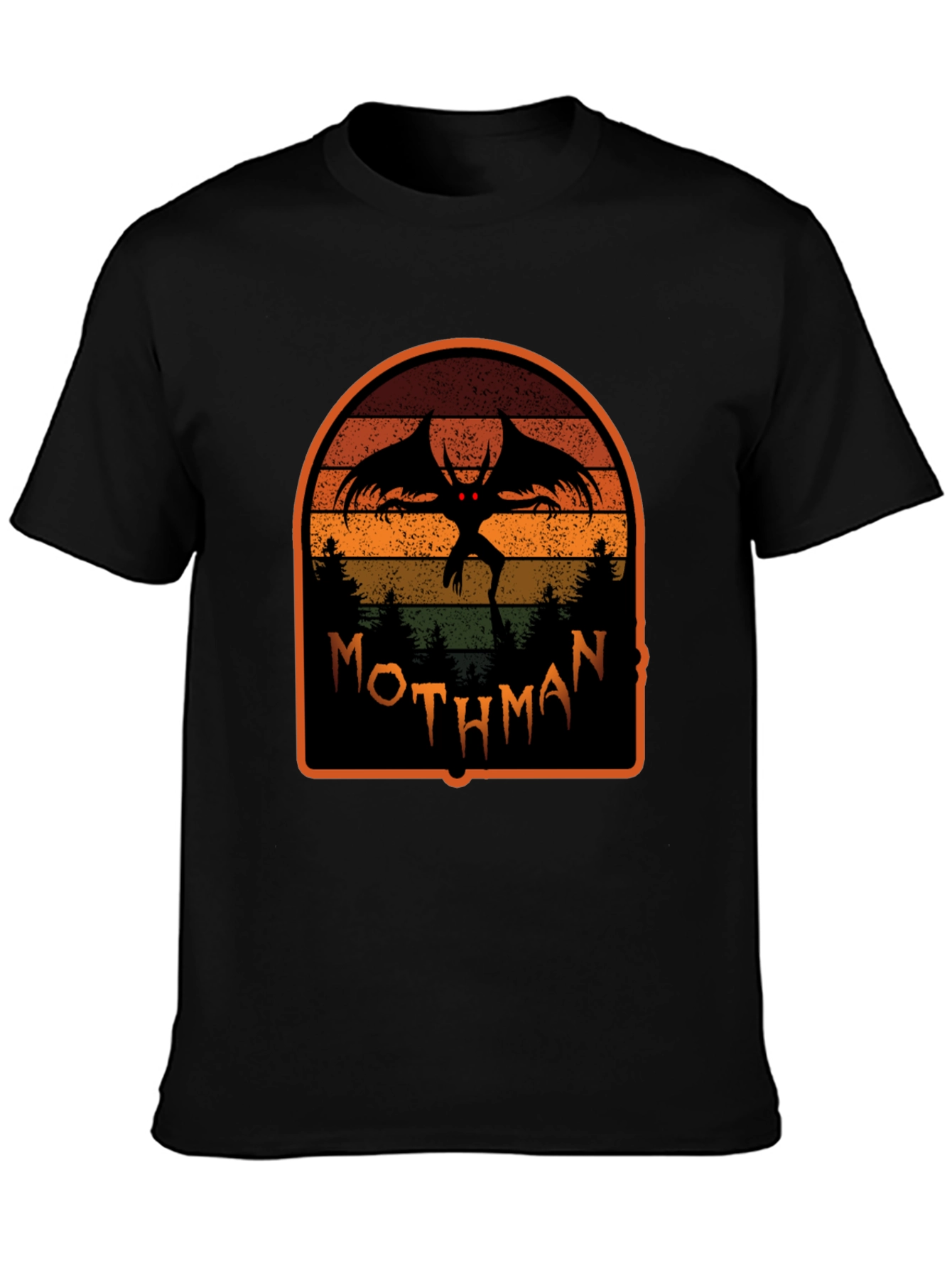 Mothman Graphic Tee - Cryptid Retro Design