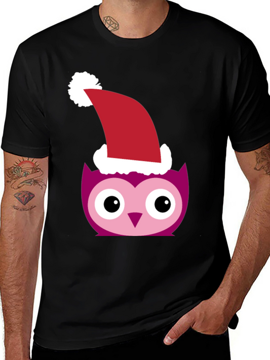 Festive Owl T-Shirt - Holiday Cheer