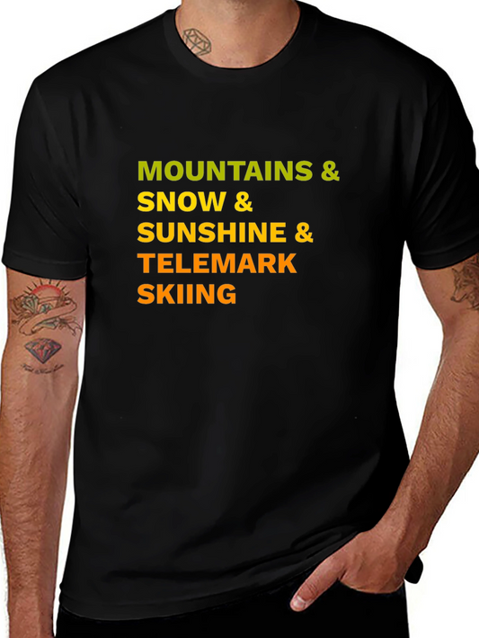 Mountains & Snow Skiing T-Shirt