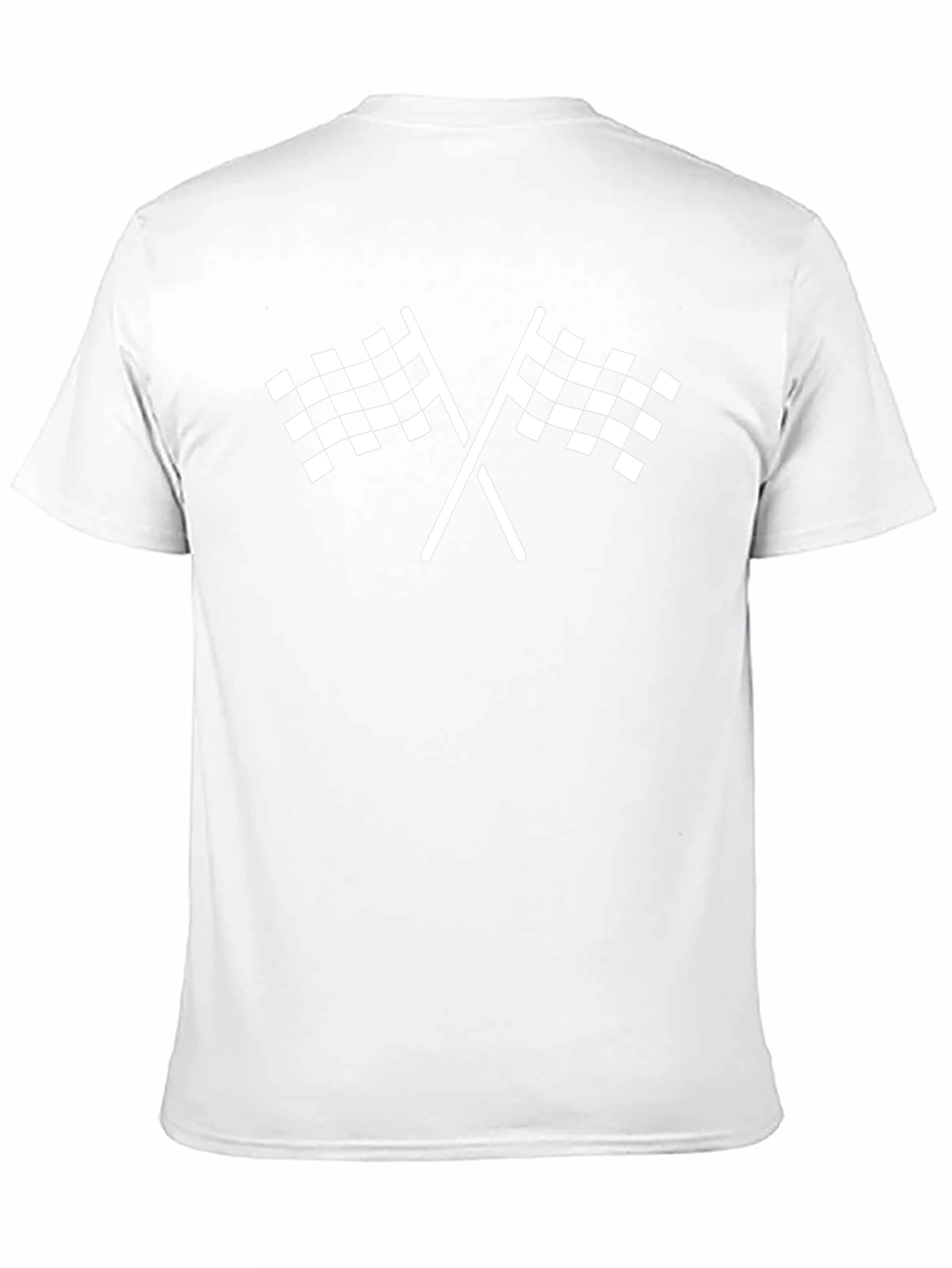 Racing Flags T-Shirt - Classic Black & White Design