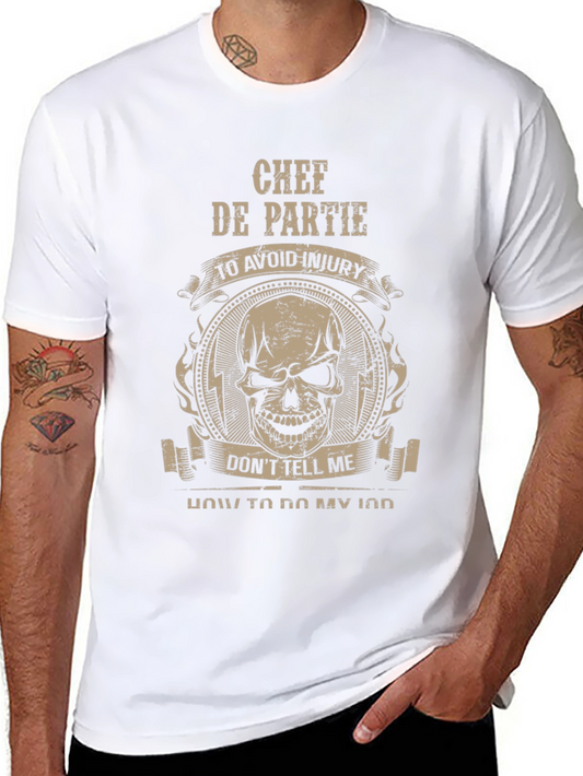 Chef de Partie Skull Graphic T-Shirt - Black