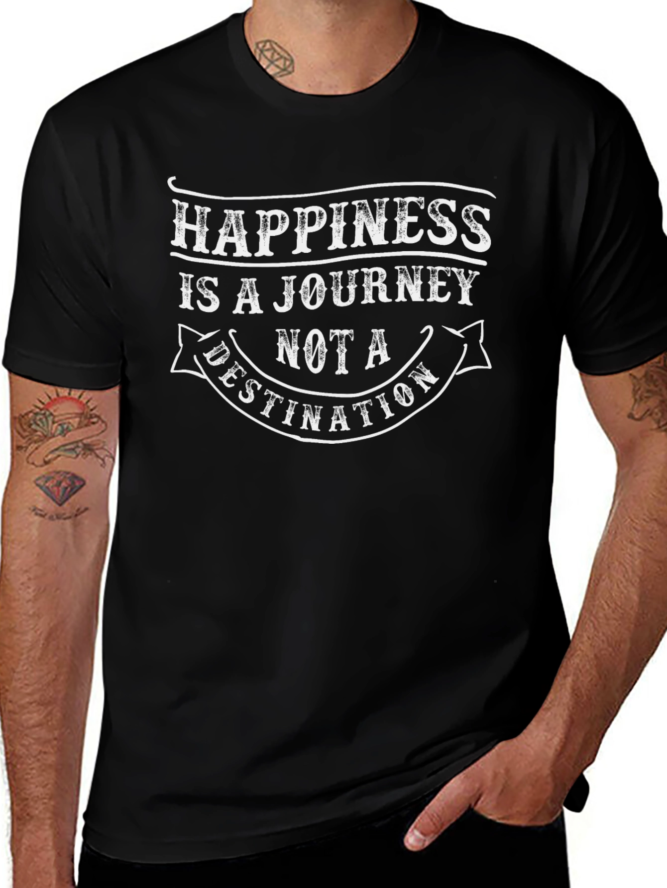 Happiness is a Journey Graphic T-Shirt