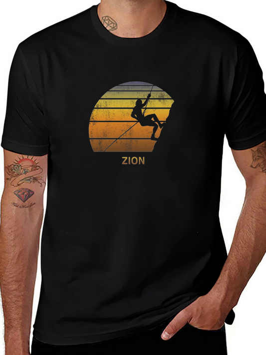 Zion Rock Climbing Silhouette T-Shirt