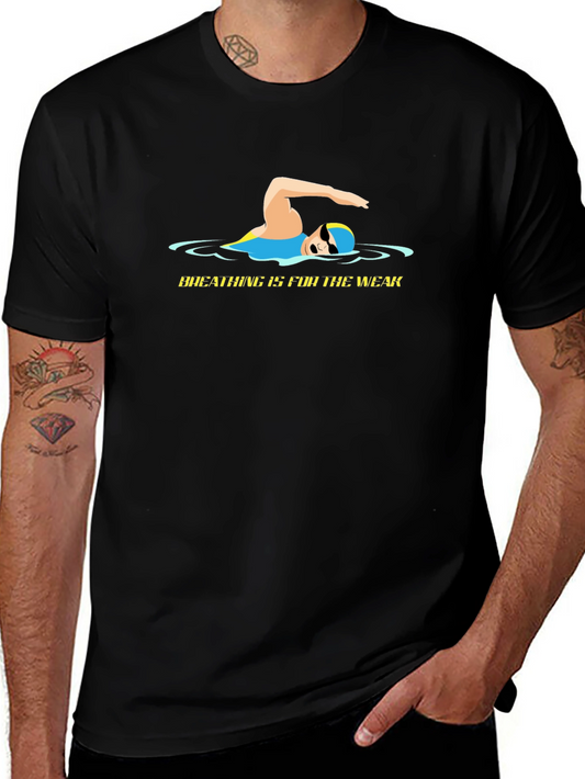 Swimmer Graphic Tee: Breathing is for the Weak