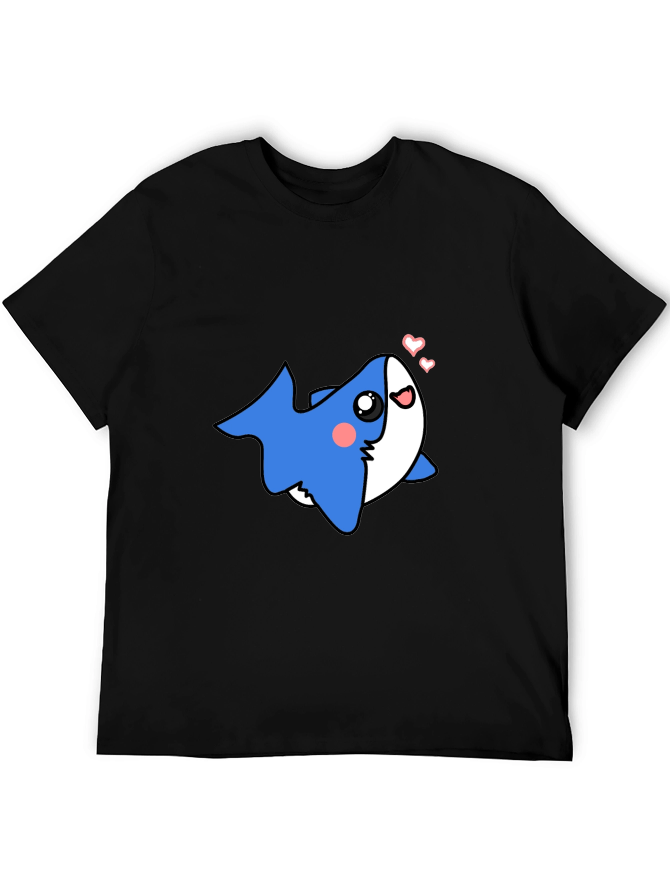 Cute Shark Black T-Shirt - Mens Graphic Tee