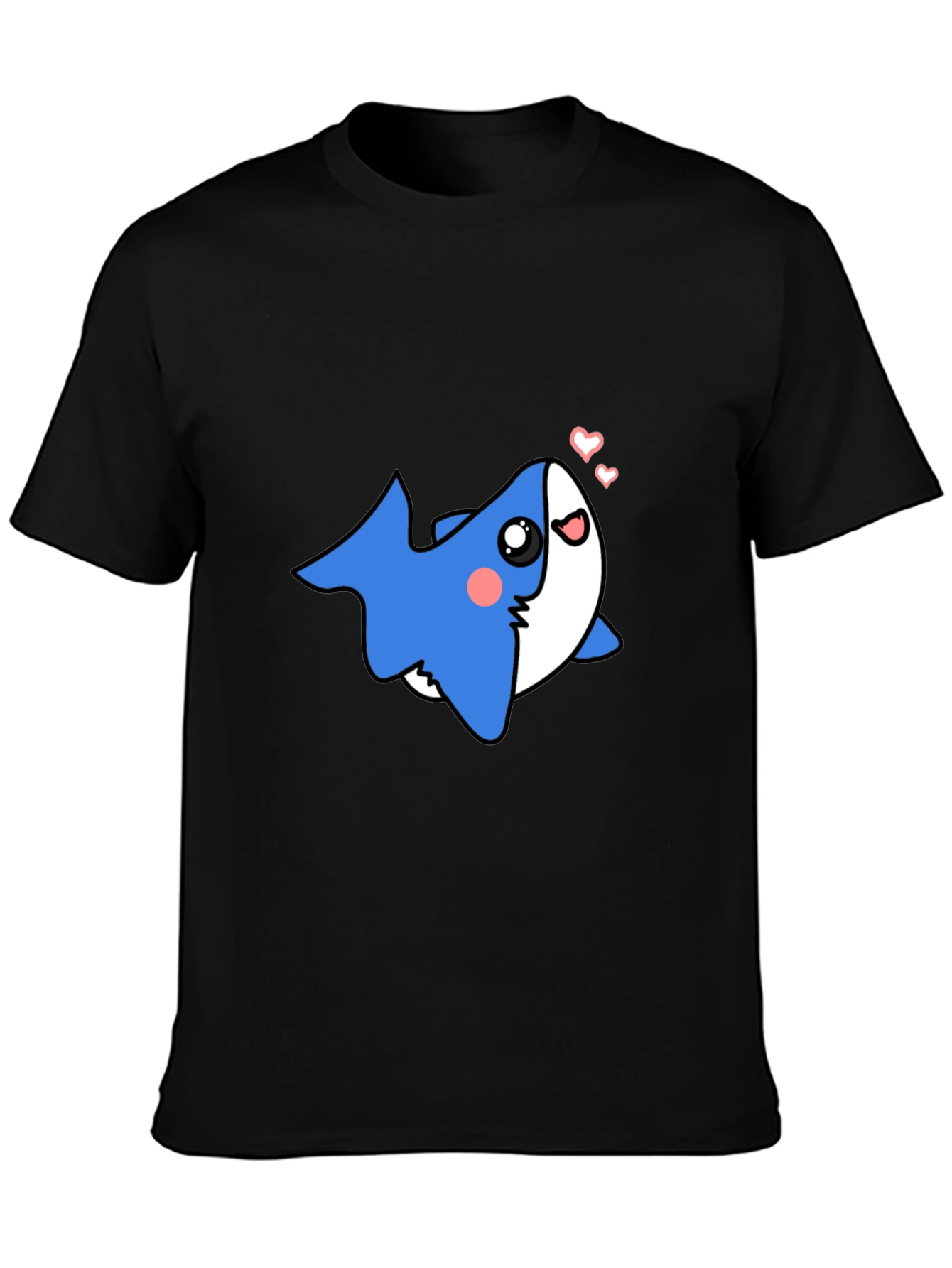 Cute Shark Black T-Shirt - Mens Graphic Tee