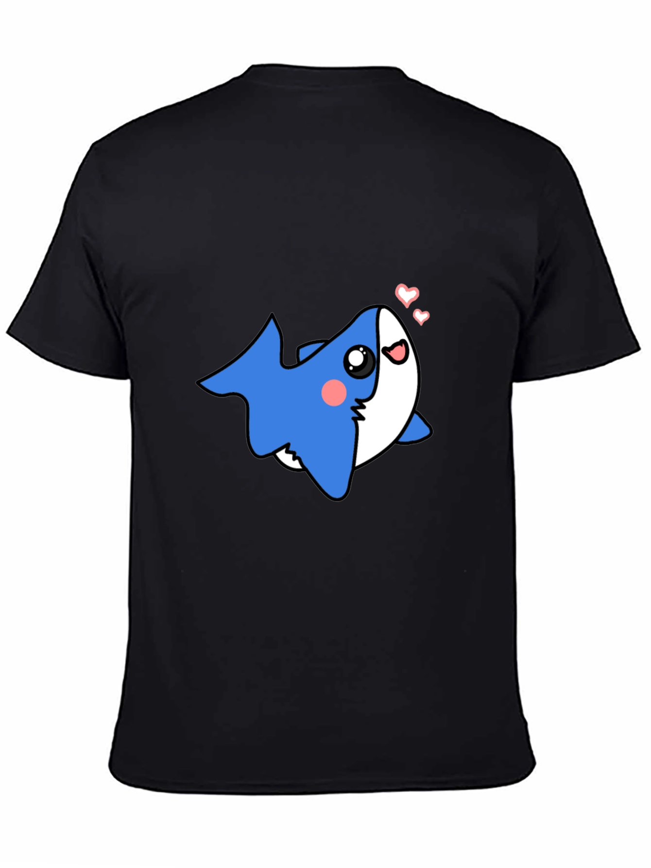 Cute Shark Black T-Shirt - Mens Graphic Tee