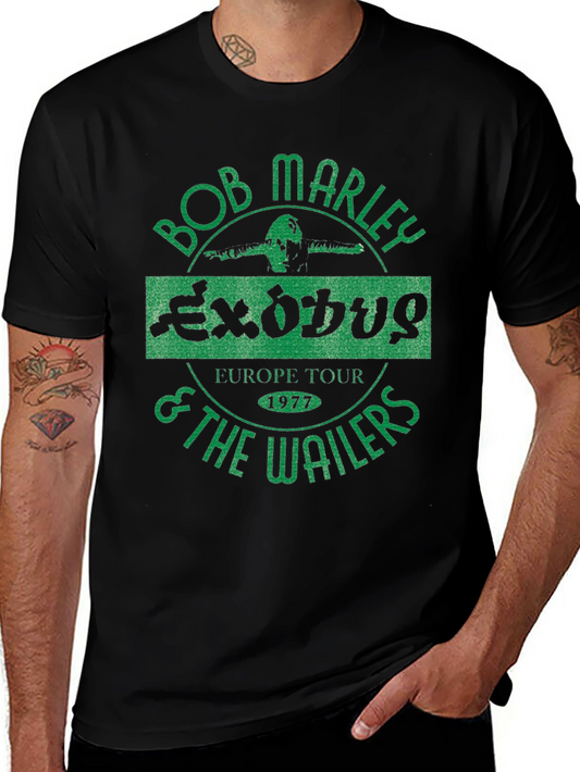 Bob Marley Exodus Tour 1977 Graphic T-Shirt