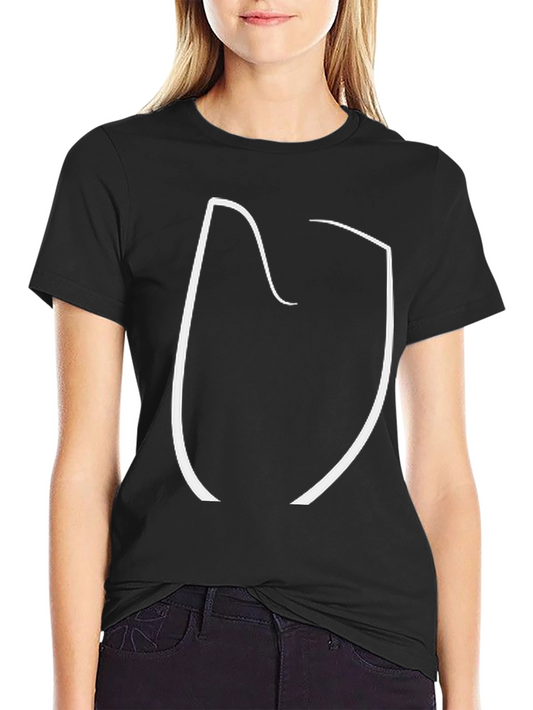 Minimalist Abstract Graphic Black T-Shirt
