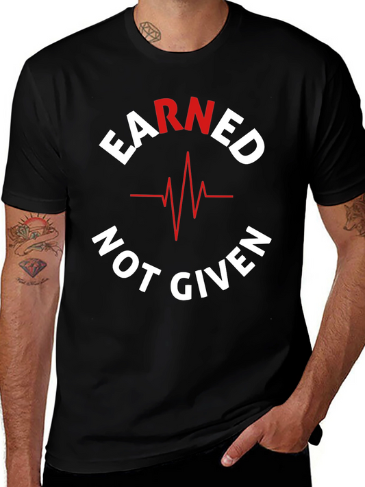 Earned Not Given Graphic Tee - Black Cotton T-Shirt