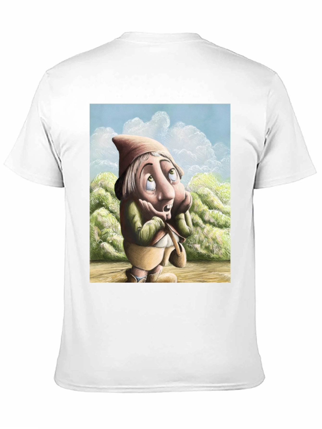 Whimsical Gnome T-Shirt - Unique Cartoon Design