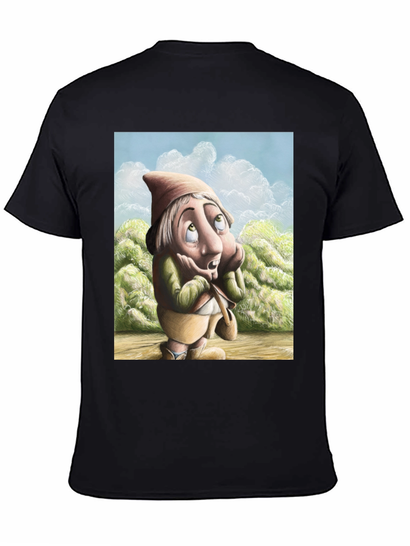 Whimsical Gnome T-Shirt - Unique Cartoon Design