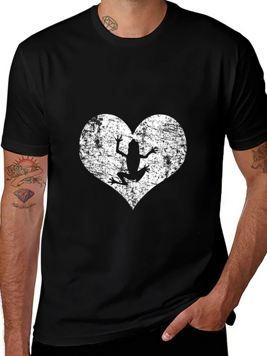 Frog Heart Graphic Tee - Mens Black T-Shirt