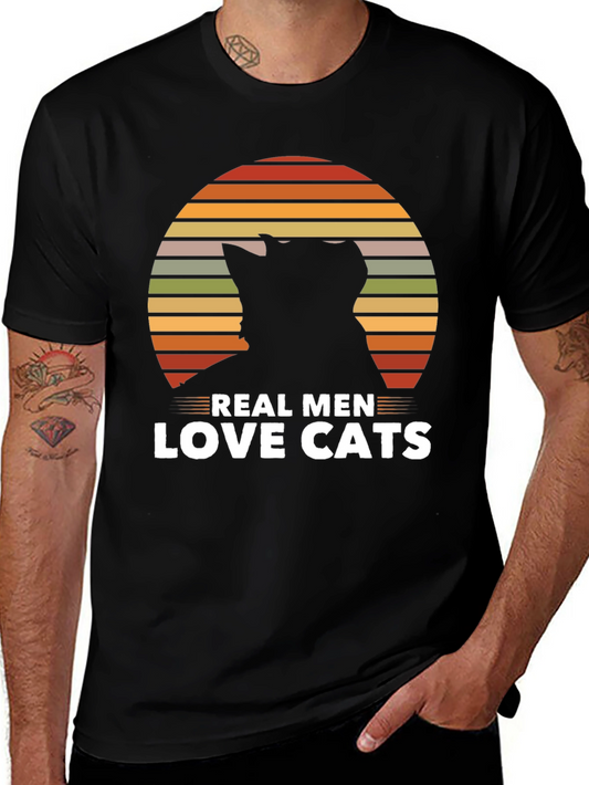 Real Men Love Cats Graphic T-Shirt