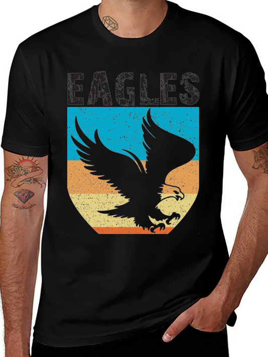 Eagles Graphic Print T-Shirt Retro Design