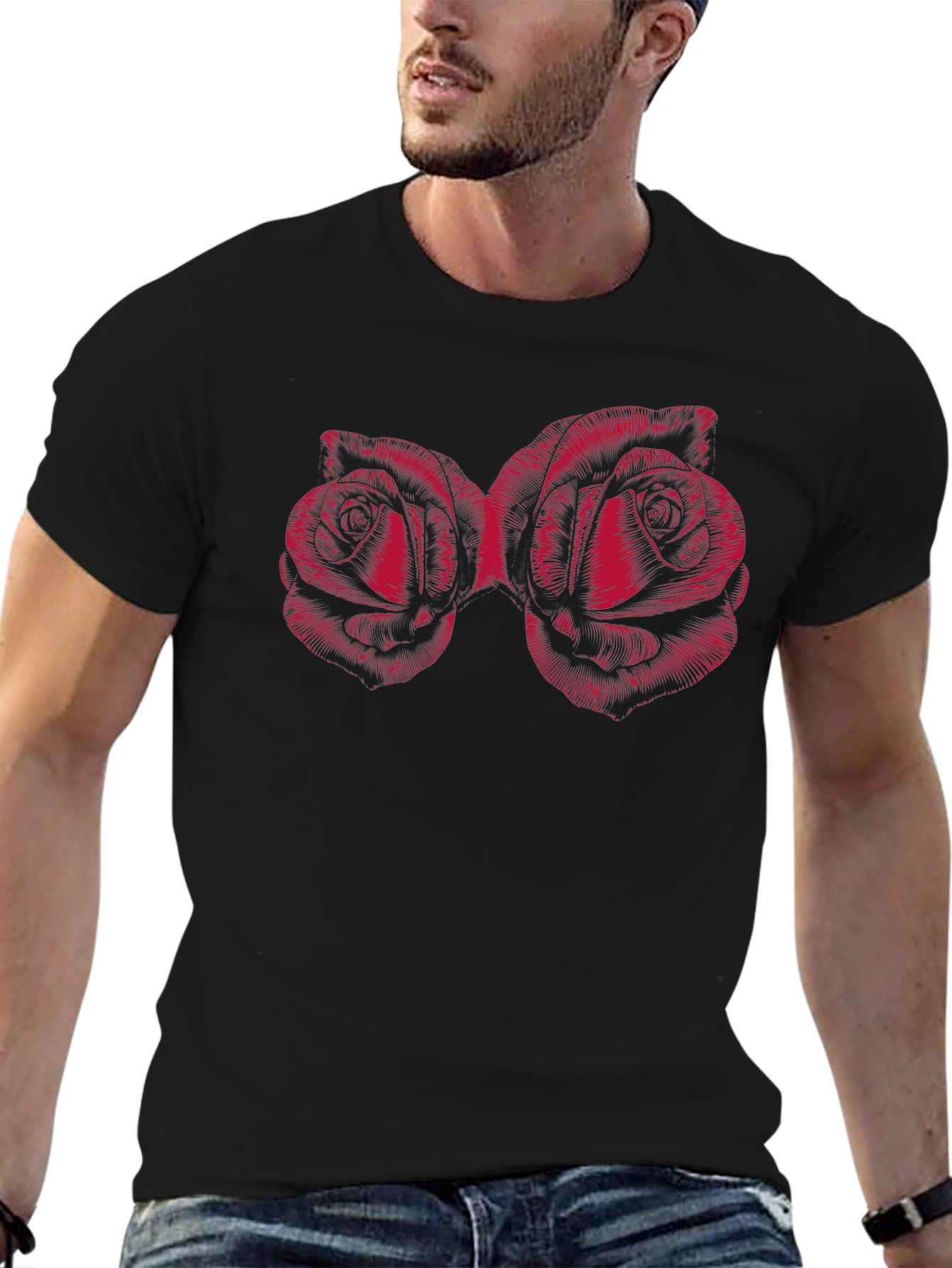Roses Graphic Tee - Bold Floral T-Shirt