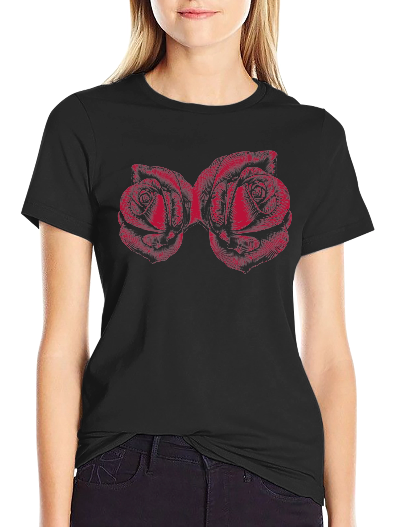 Roses Graphic Tee - Bold Floral T-Shirt