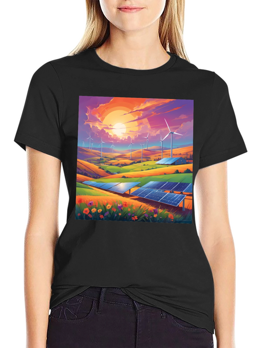 Eco-Friendly T-Shirt: Wind & Solar Energy