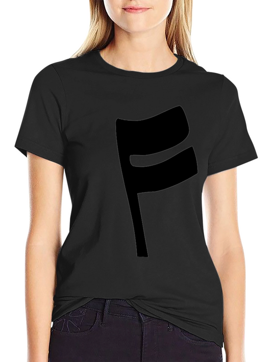 Modern Black F Graphic T-Shirt