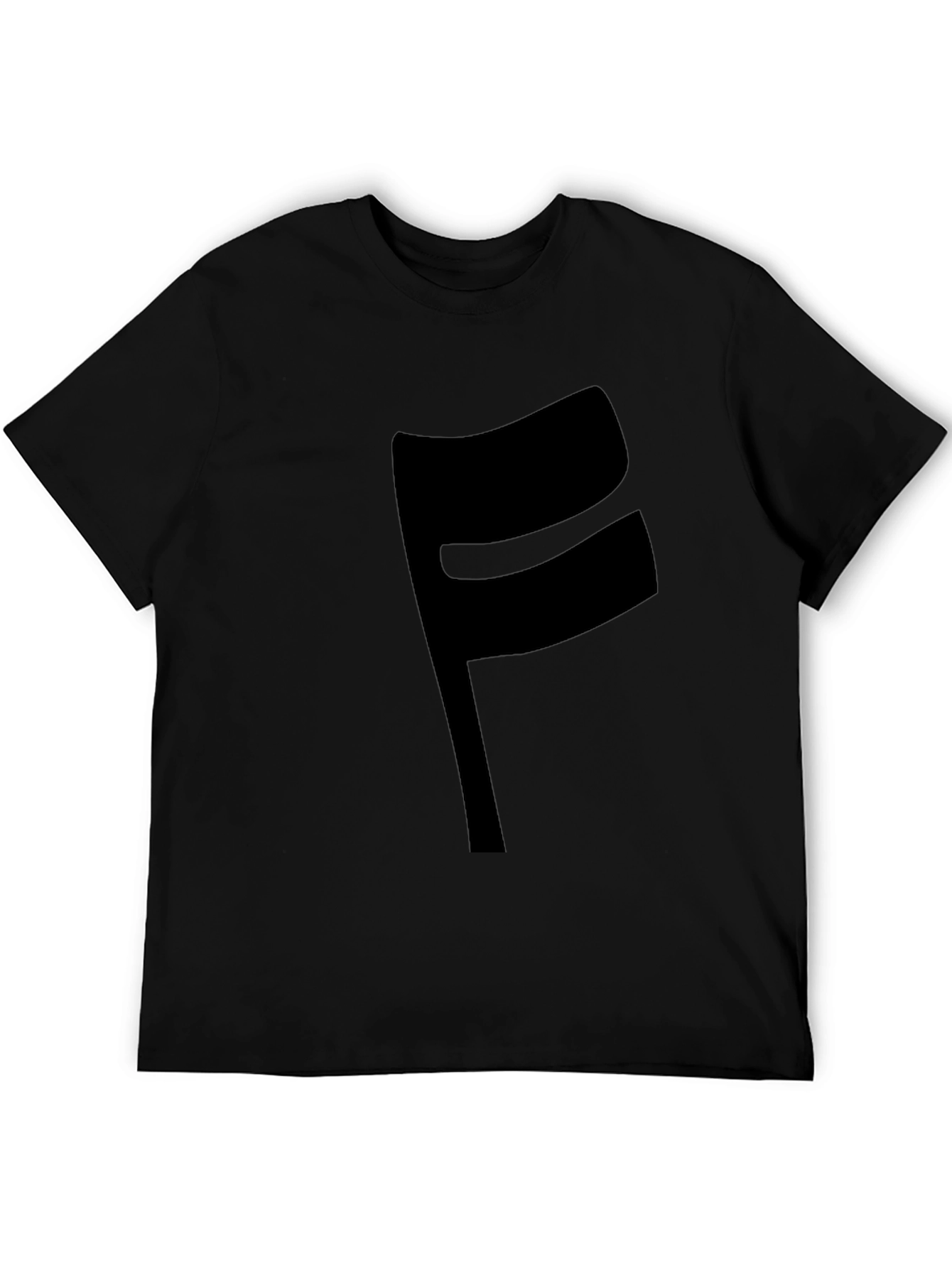 Modern Black F Graphic T-Shirt