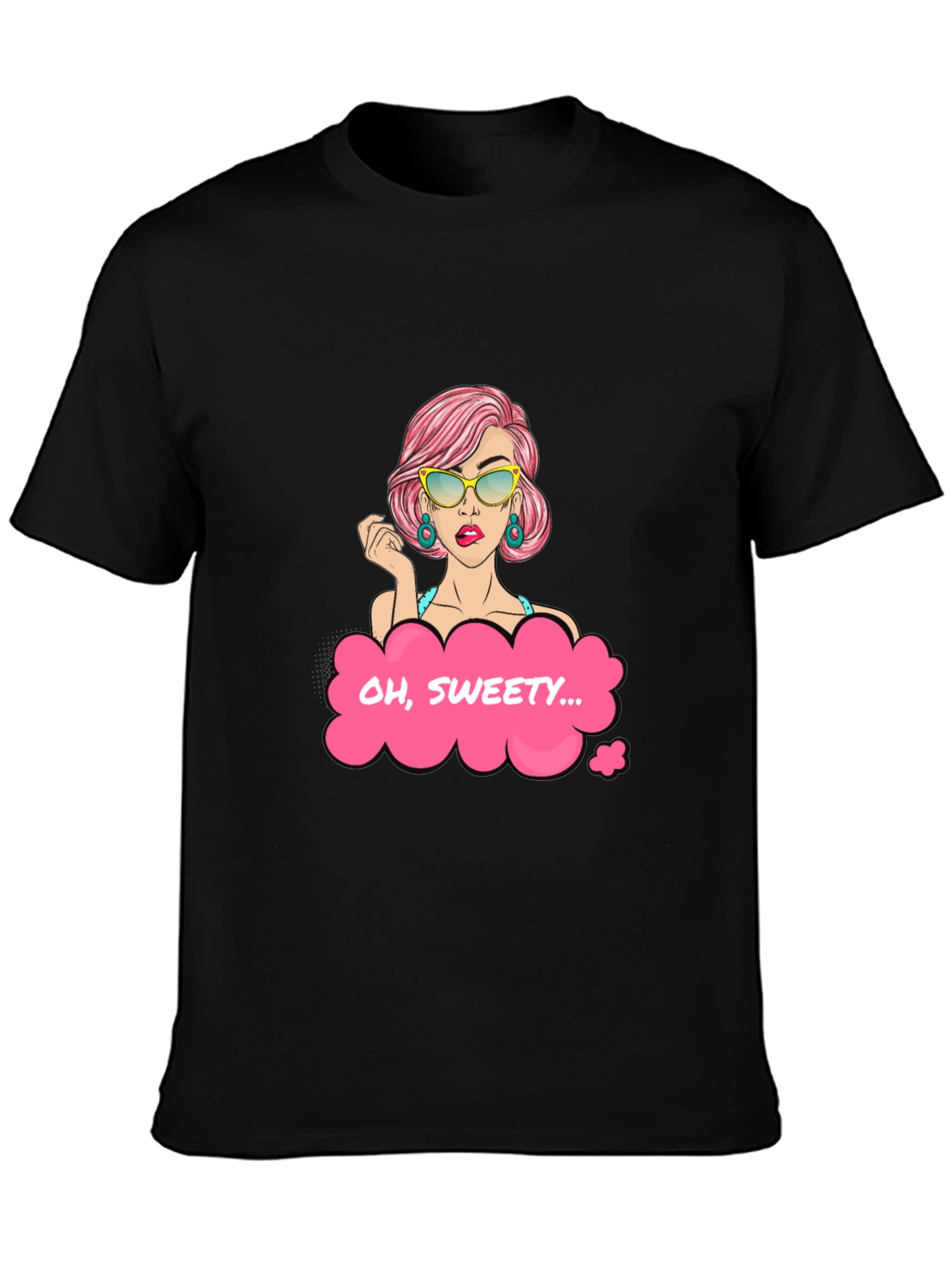 Oh Sweety Graphic T-Shirt - Stylish Pop Art Design