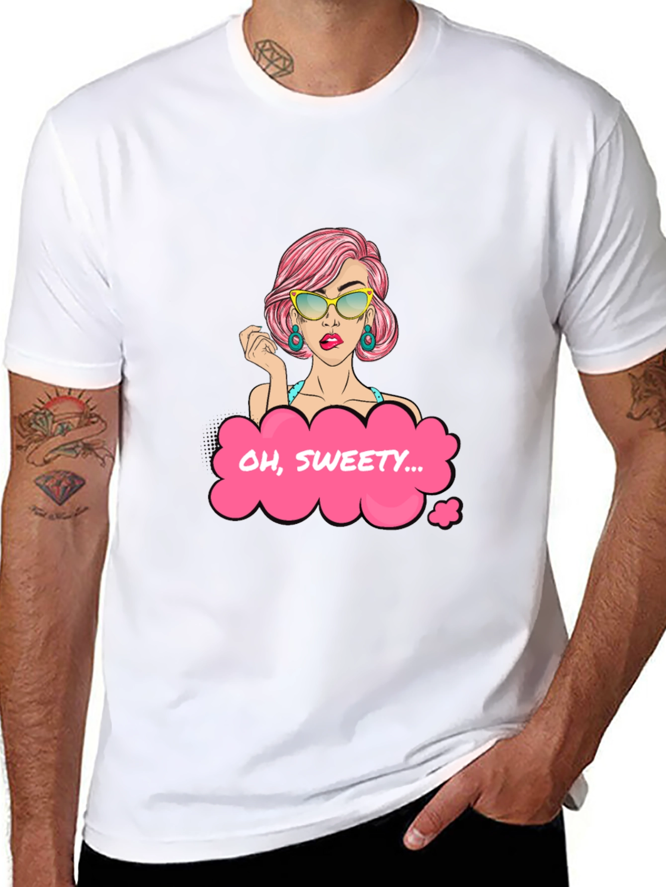 Oh Sweety Graphic T-Shirt - Stylish Pop Art Design