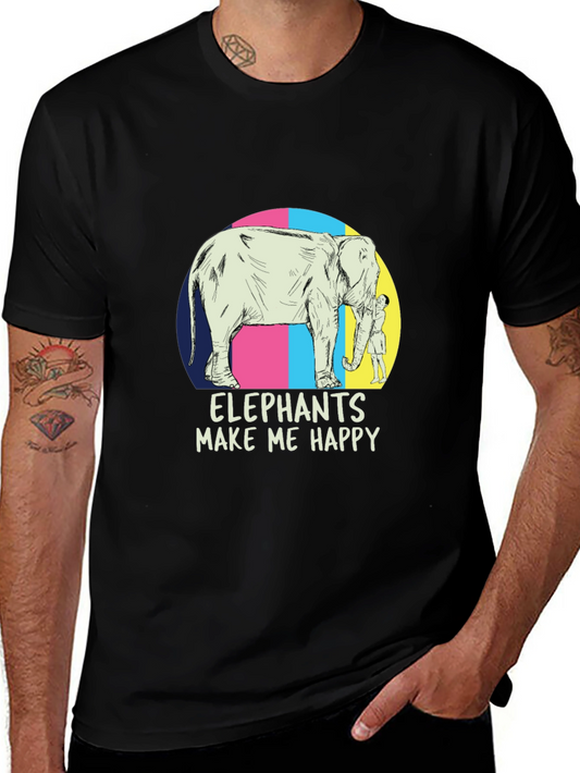 Elephant Lover Tee - Elephants Make Me Happy T-Shirt