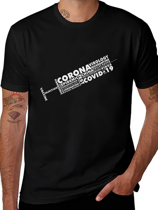 Vaccine Syringe Word Art T-Shirt