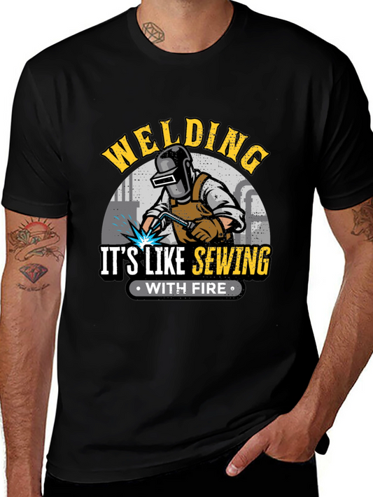 Welding Like Sewing With Fire T-Shirt
