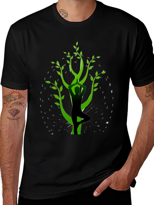 Yoga Tree Silhouette Graphic T-Shirt