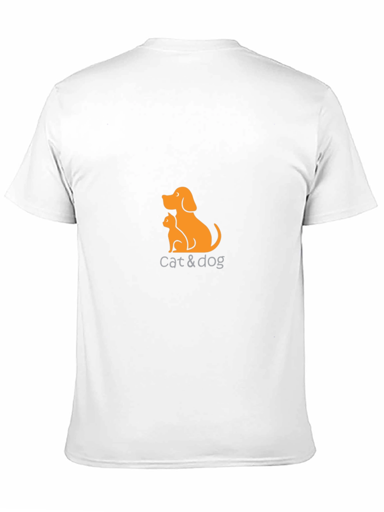 Cat & Dog Graphic Tee - Casual Black T-Shirt