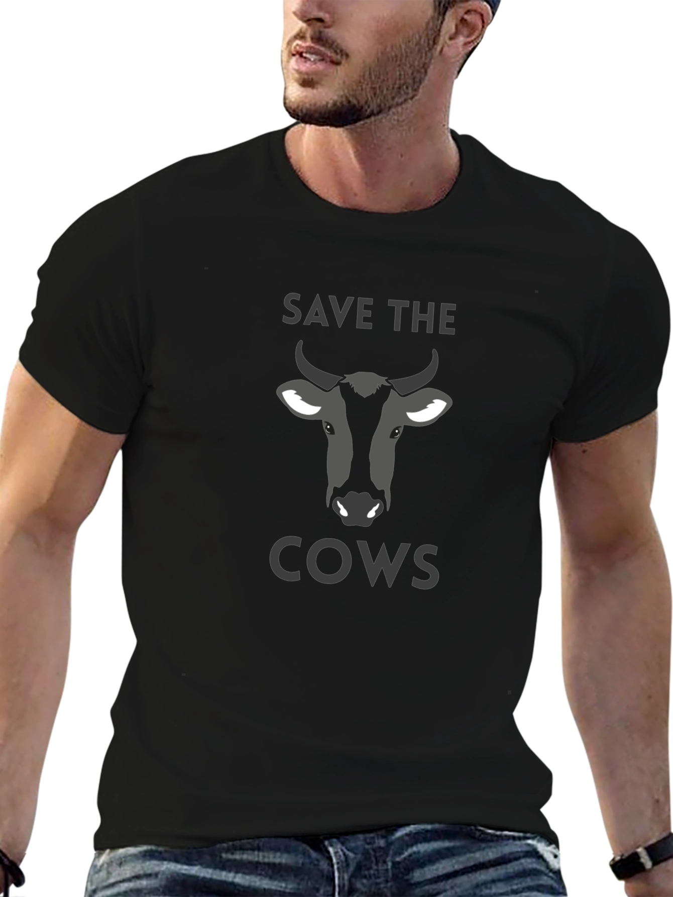 Save The Cows Graphic Tee - Animal Lovers T-Shirt