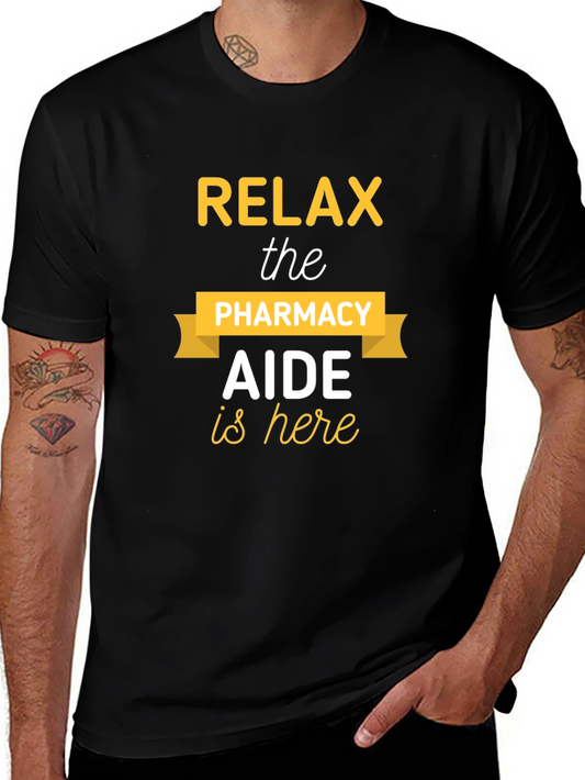 Relax Pharmacy Aide T-Shirt - Black Cotton Tee