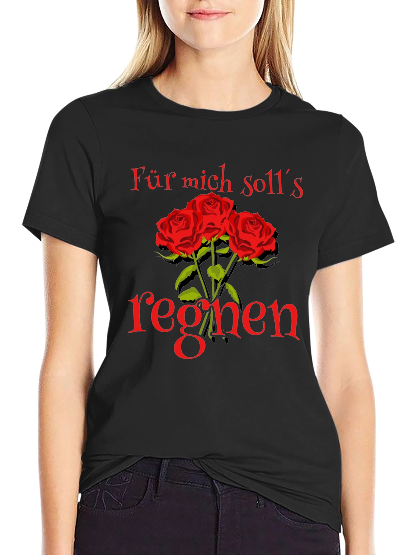 Floral Graphic Tee - Für mich solls regnen