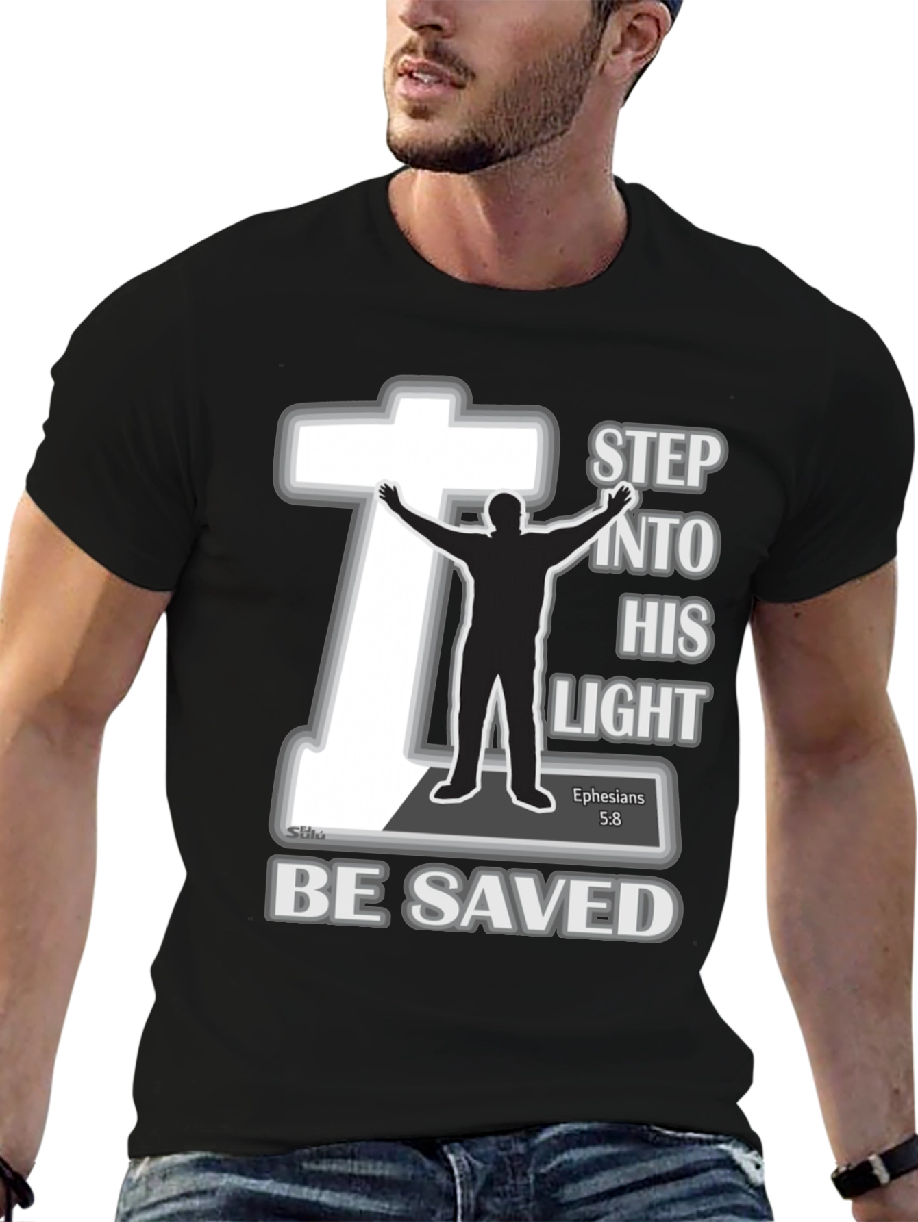Step into His Light T-Shirt - Christian Faith Tee