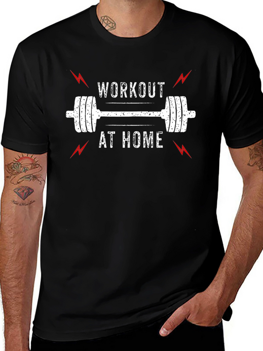 Workout at Home Black T-Shirt