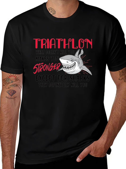 Triathlon Shark Graphic T-Shirt