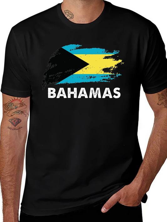 Bahamas Flag T-Shirt - Distressed Design
