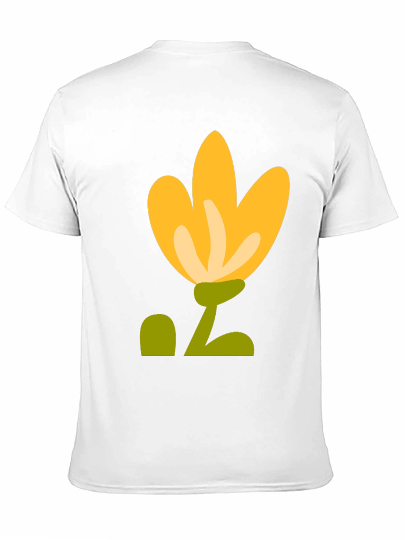 Black T-Shirt with Yellow Flower Graphic
