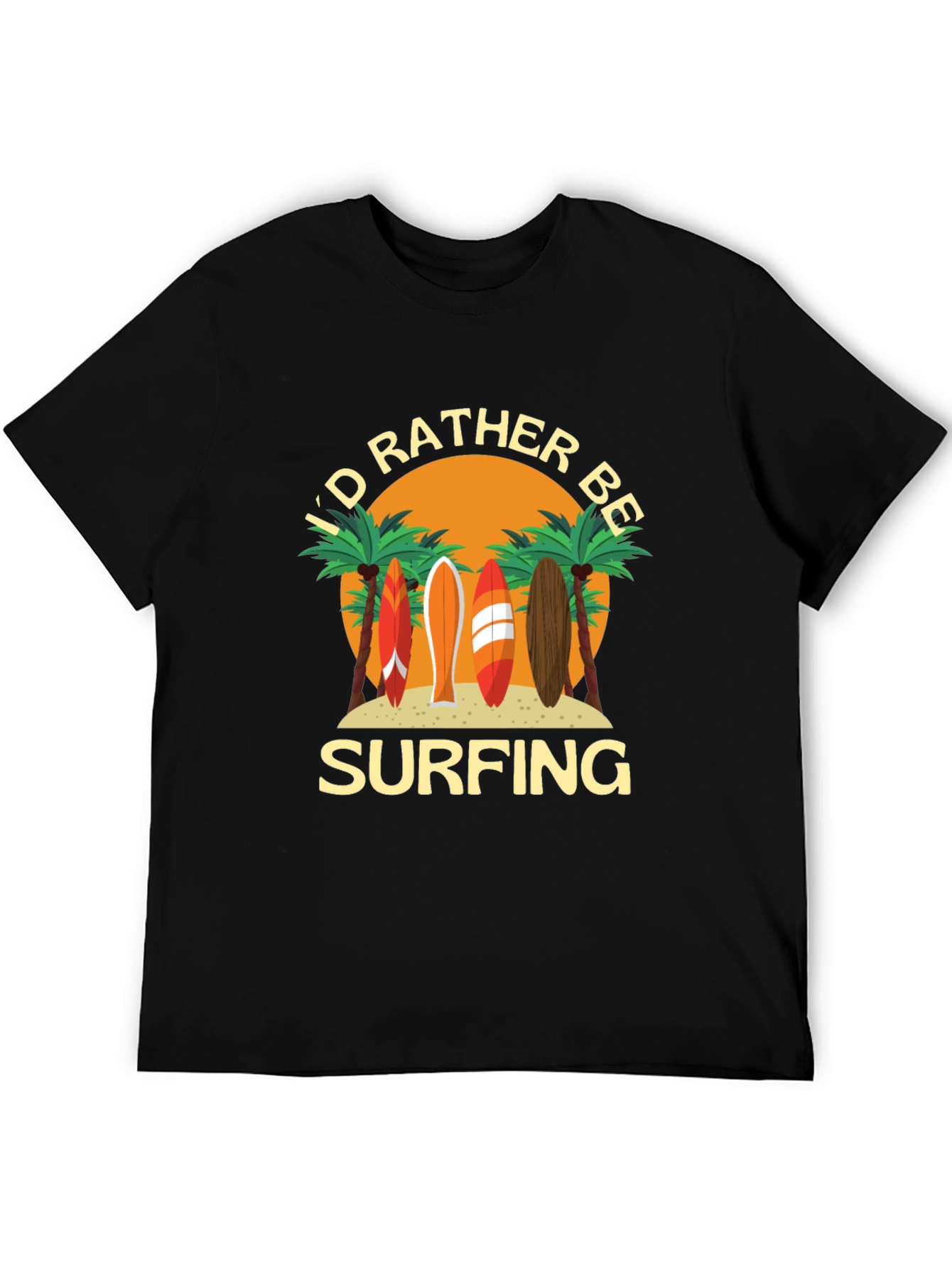 Id Rather Be Surfing T-Shirt Beach Graphic