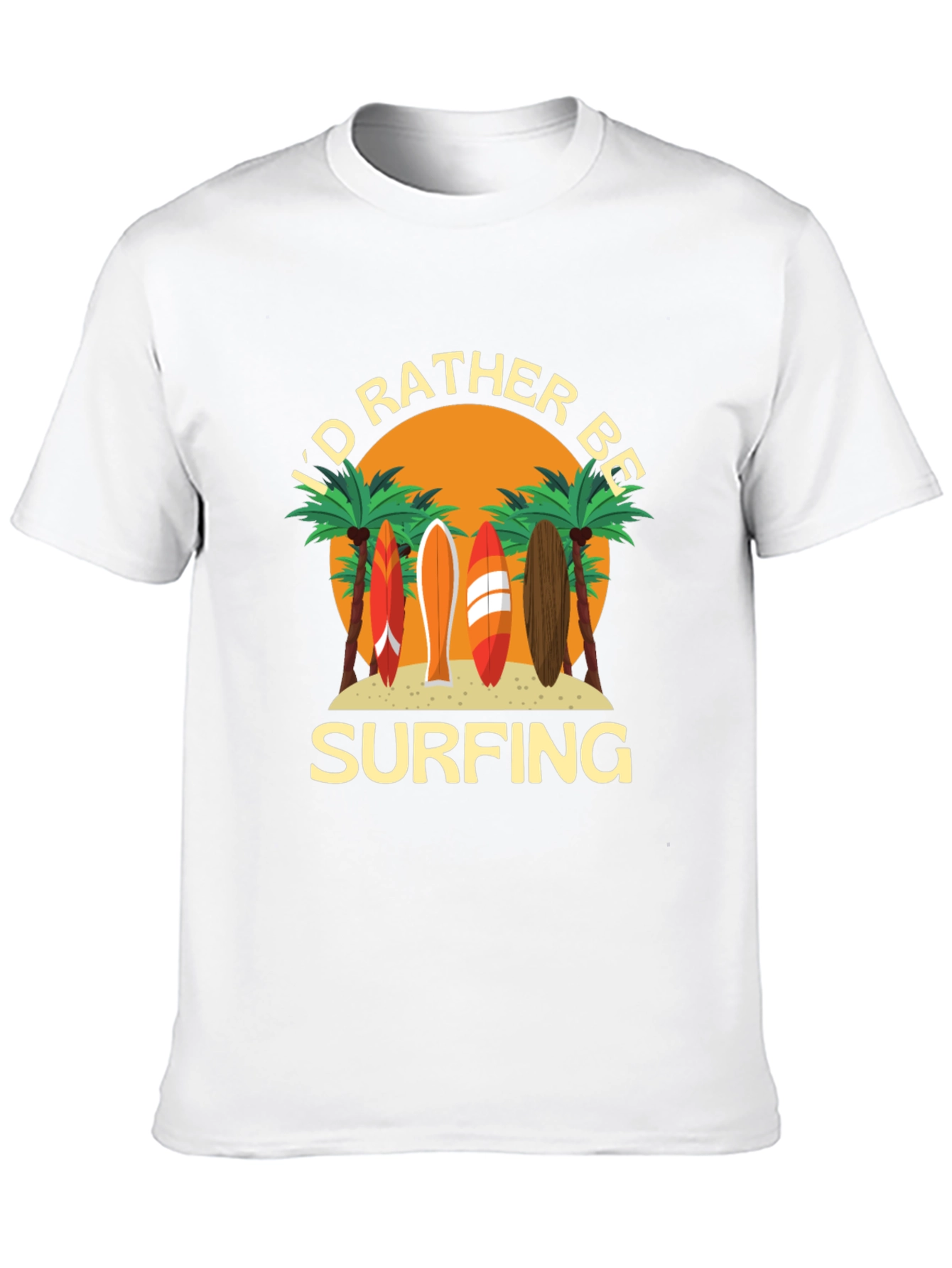 Id Rather Be Surfing T-Shirt Beach Graphic