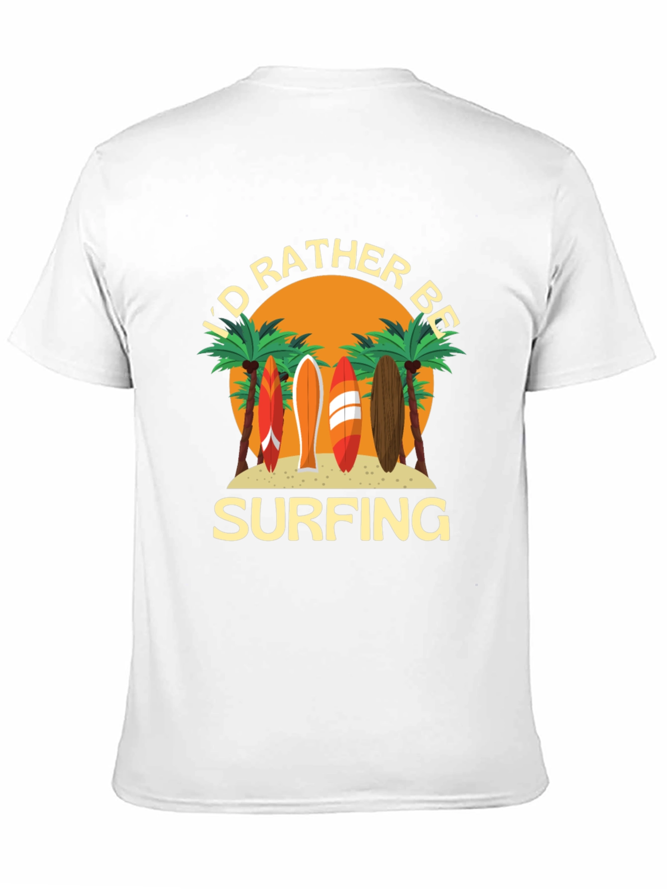 Id Rather Be Surfing T-Shirt Beach Graphic
