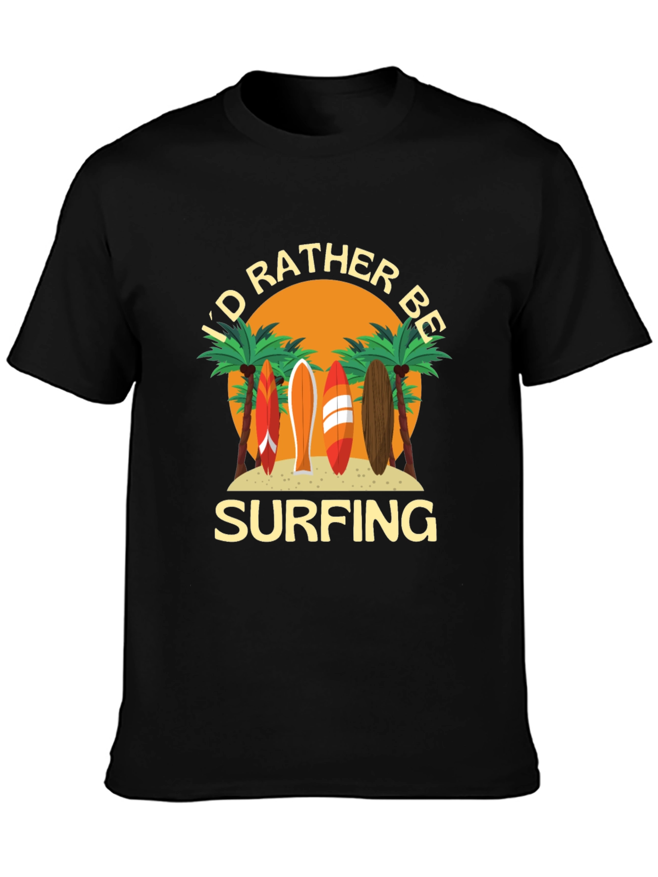 Id Rather Be Surfing T-Shirt Beach Graphic