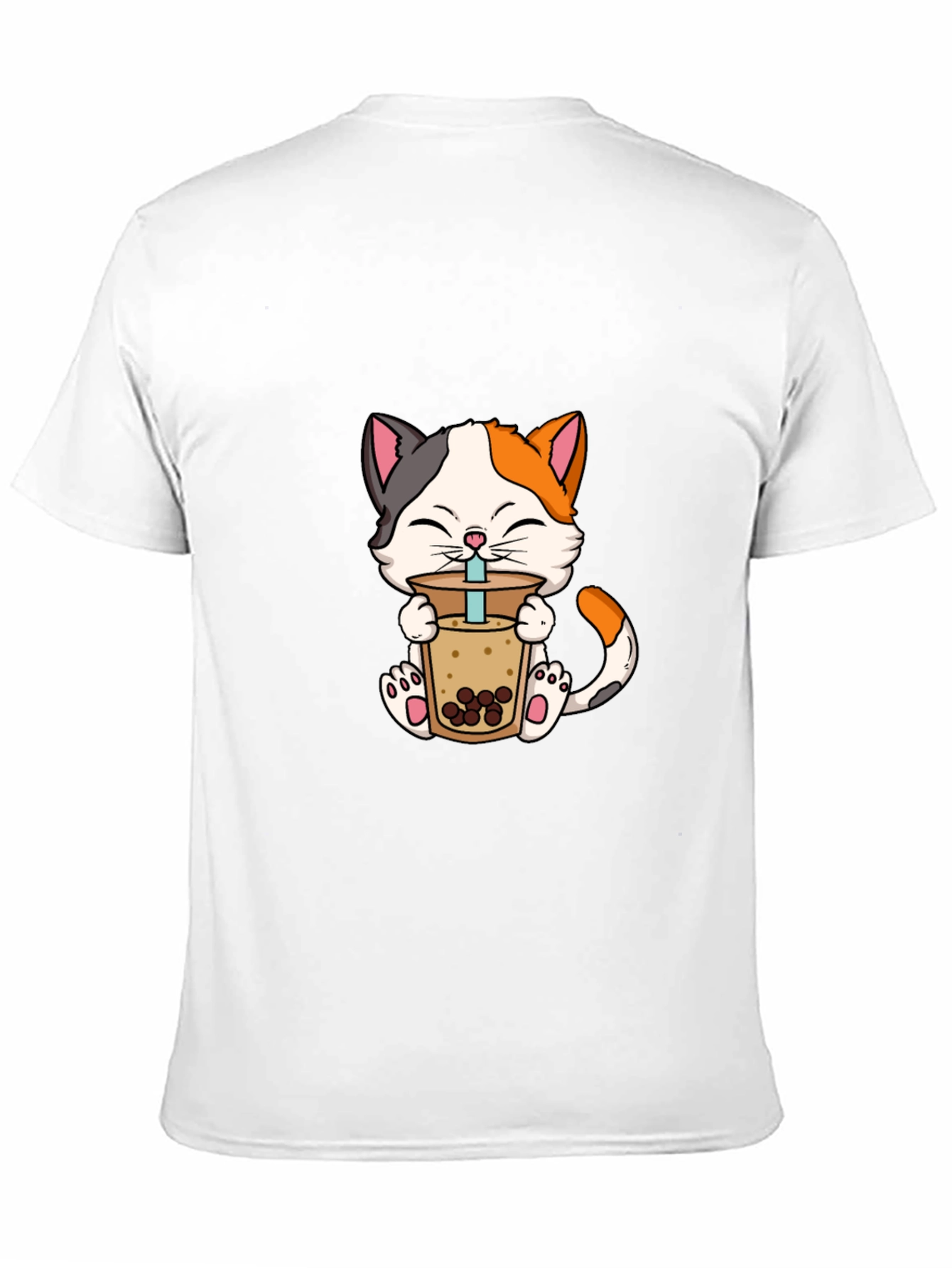 Cute Cat Boba Tea Graphic T-Shirt