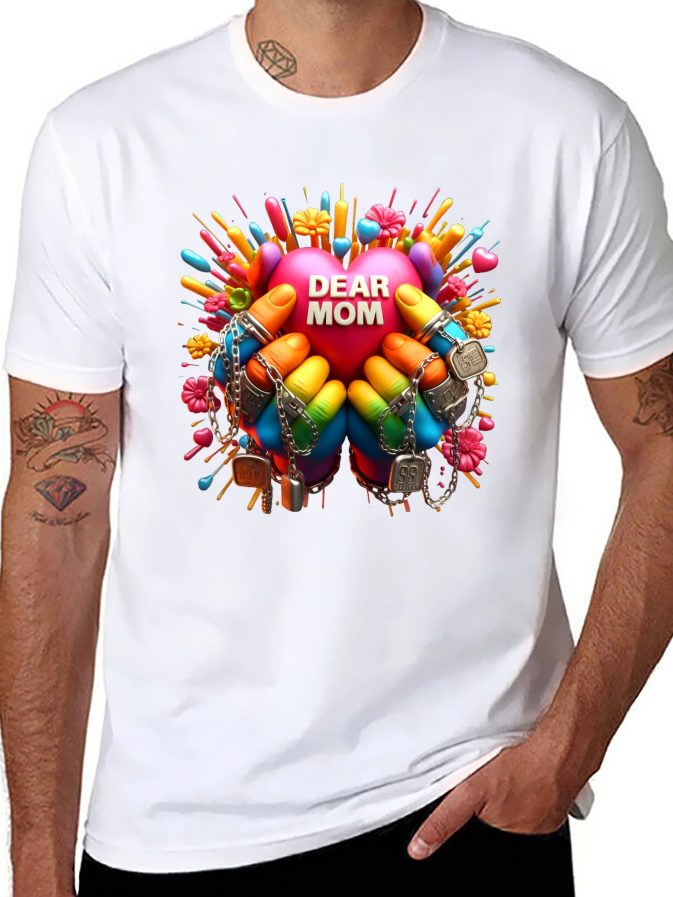 Dear Mom Graphic Print T-Shirt