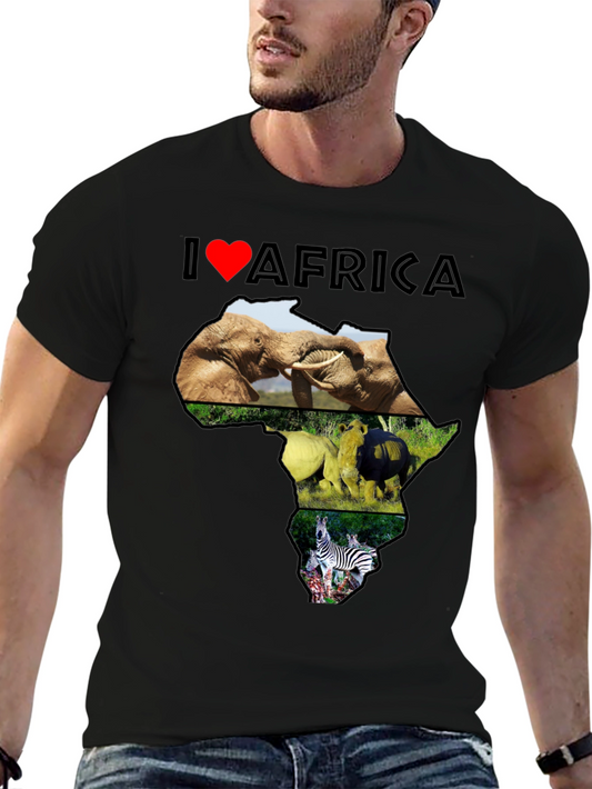 I Heart Africa Animals Graphic T-Shirt