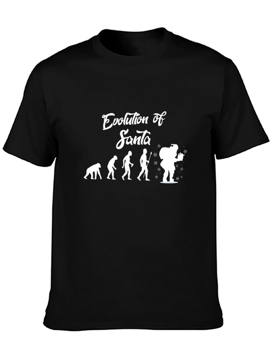 Evolution of Santa Black T-Shirt