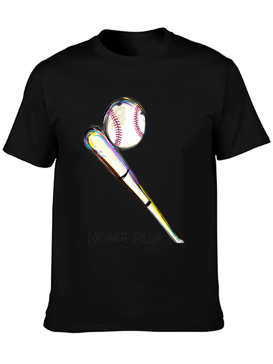 Baseball Home Run Graphic Tee - Black