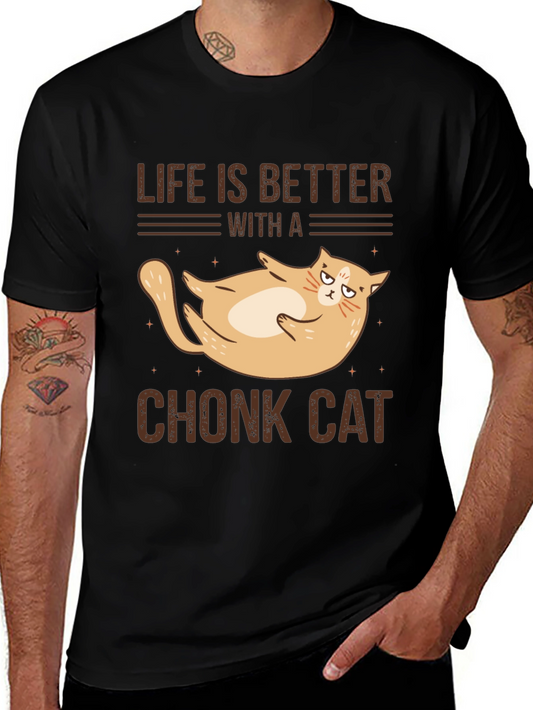 Chonk Cat T-Shirt - Funny Pet Lover Tee