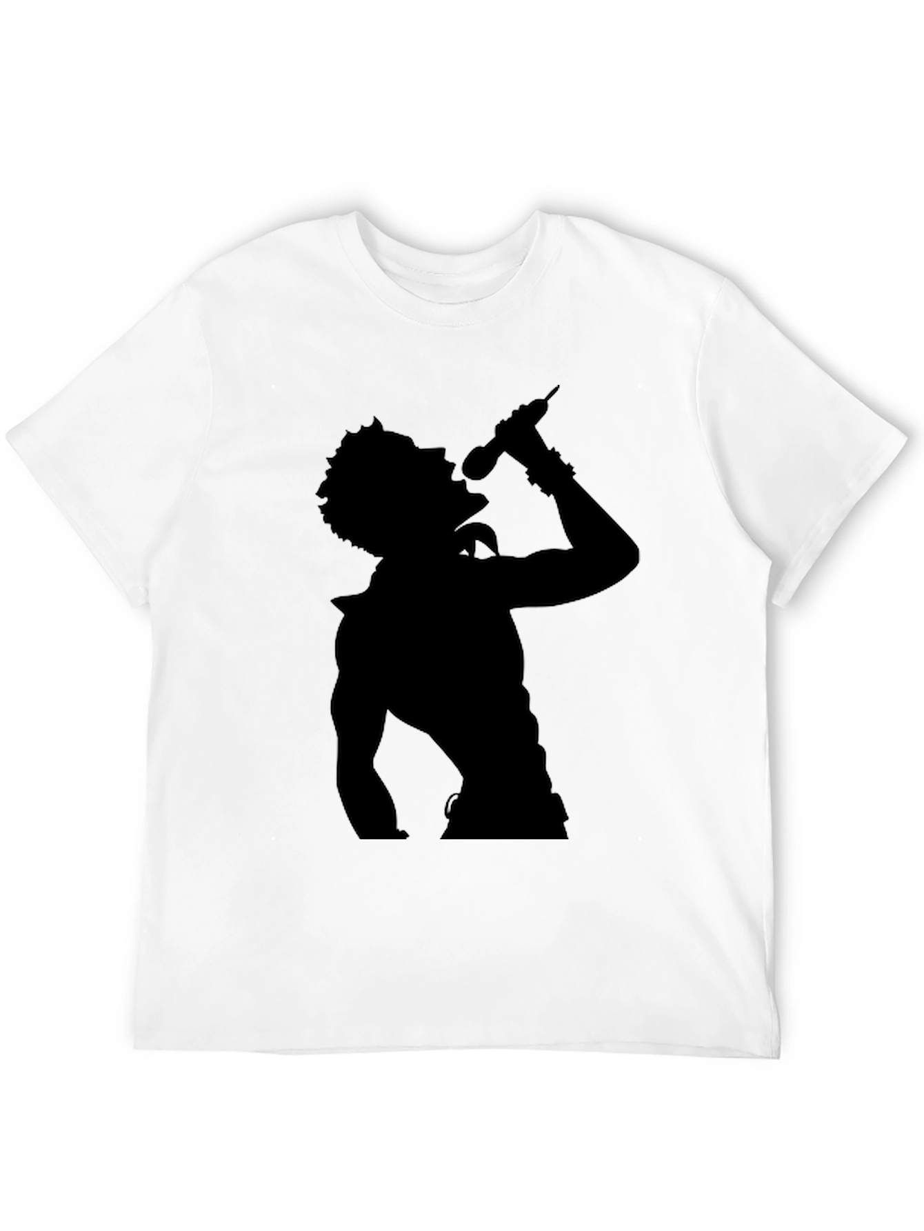 Silhouette Singer Black T-Shirt - Musical Style